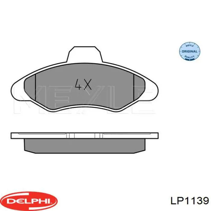 Купити LP1139 Delphi Колодки гальмівні передні, дискові