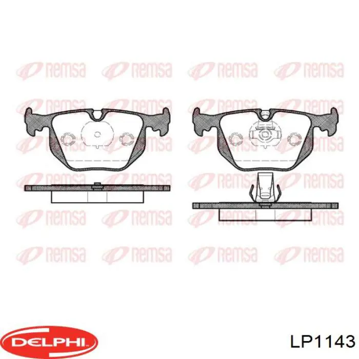 Задні гальмівні колодки Delphi LP1143 ціна, від 32.85 USD