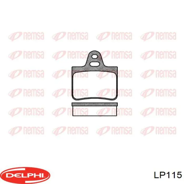 LP115 Delphi колодки гальмові задні, дискові