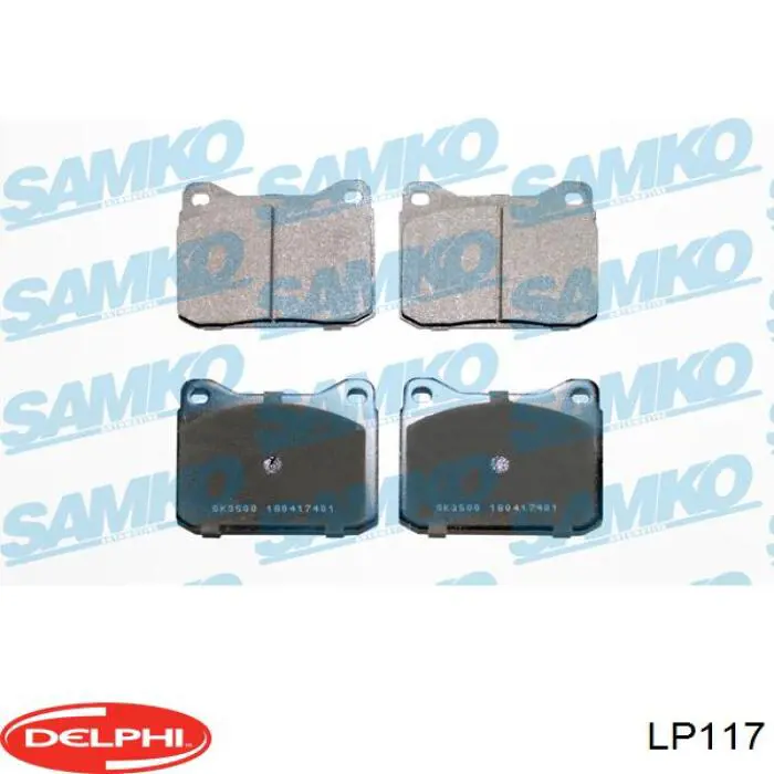 Купити LP117 Delphi Колодки гальмівні передні, дискові