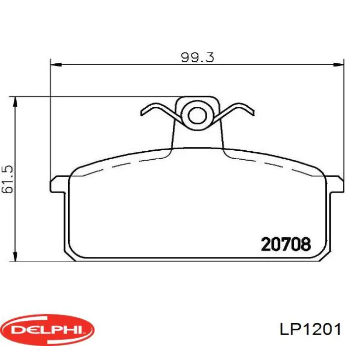 LP1201 Delphi колодки гальмівні передні, дискові