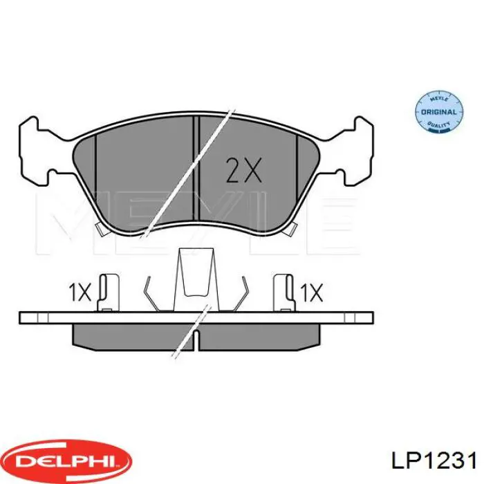 Купити LP1231 Delphi Колодки гальмівні передні, дискові