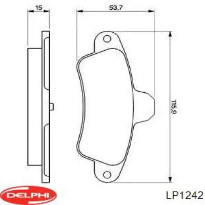 Задні гальмівні колодки Delphi LP1242 ціна, від 20.01 USD