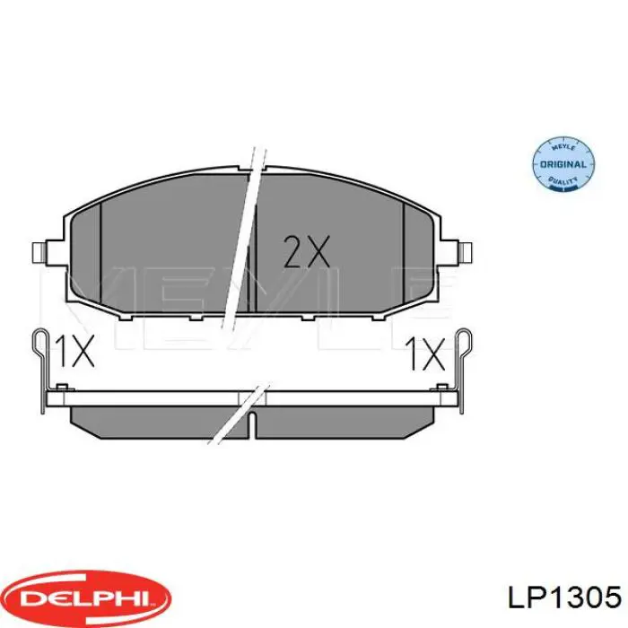 Колодки гальмівні передні, дискові LP1305 Delphi