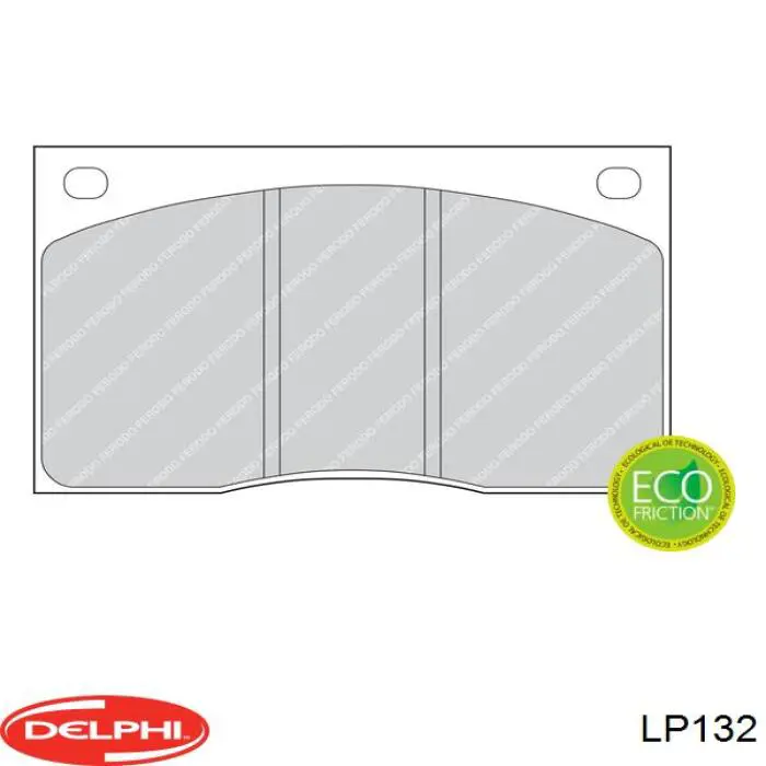 Колодки гальмівні передні, дискові LP132 Delphi