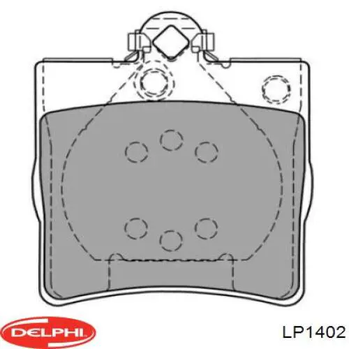 LP1402 Delphi Колодки гальмівні задні, дискові