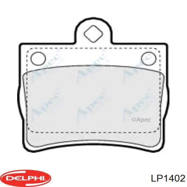 LP1402 Delphi колодки гальмові задні, дискові