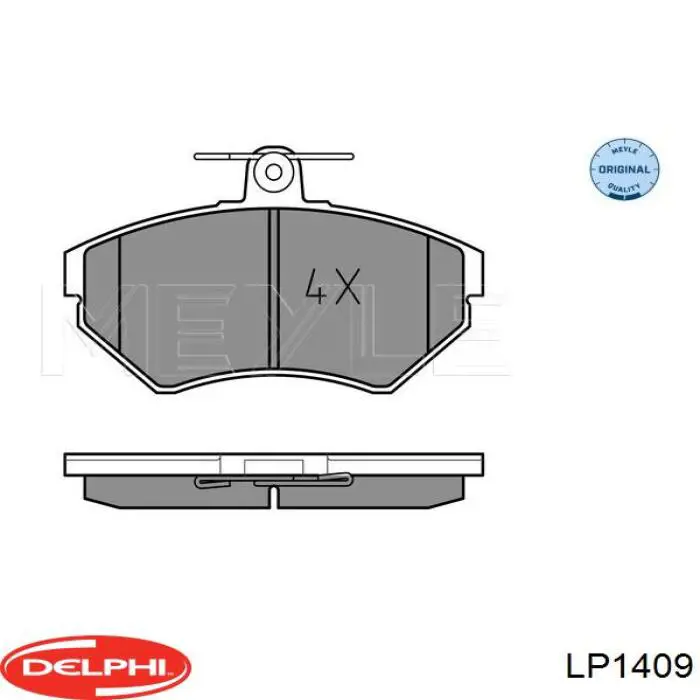 Гальмівні колодки Delphi LP1409 ціна, від 19.27 USD