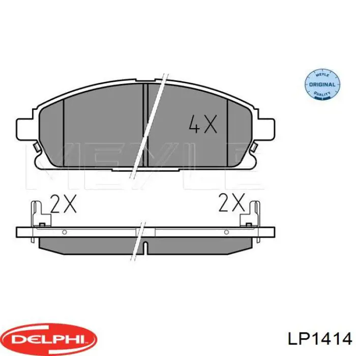 Колодки гальмівні передні, дискові LP1414 Delphi