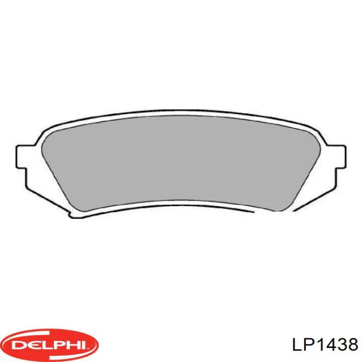 LP1438 Delphi колодки гальмові задні, дискові