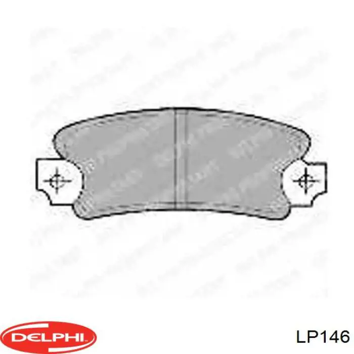 LP146 Delphi Колодки гальмівні задні, дискові