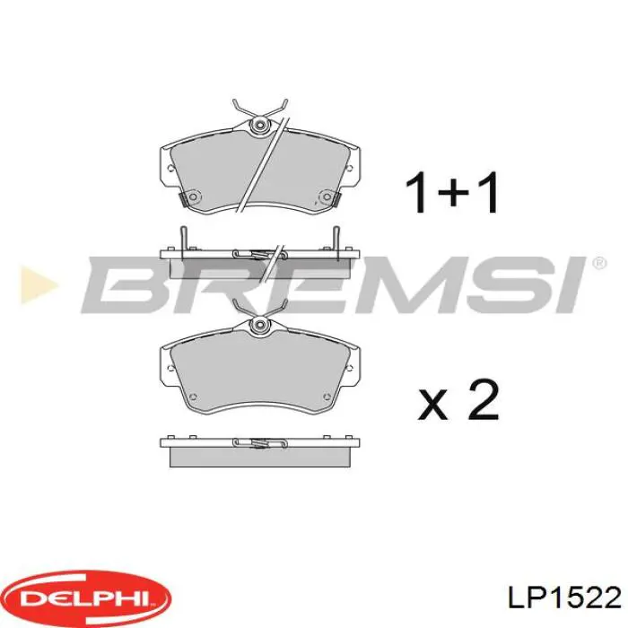 Купити LP1522 Delphi Колодки гальмівні передні, дискові