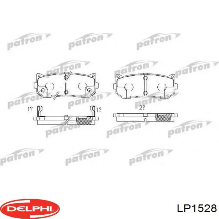 Задні гальмівні колодки Delphi LP1528 ціна, від 12.54 USD