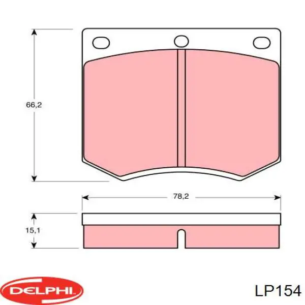 LP154 Delphi колодки гальмівні передні, дискові
