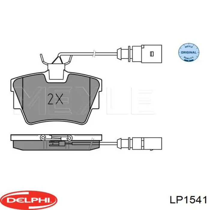 Задні гальмівні колодки LP1541 Delphi