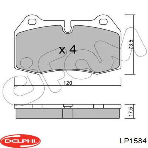 Гальмівні колодки Delphi LP1584 ціна, від 30.75 USD