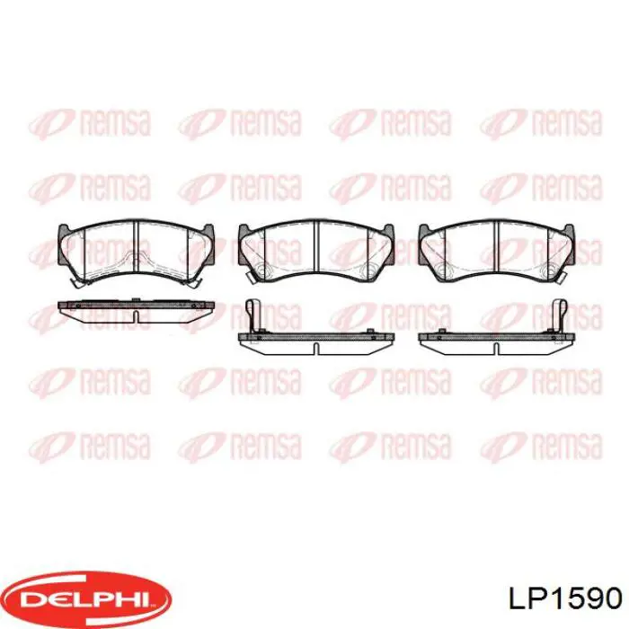 LP1590 Delphi колодки гальмівні передні, дискові
