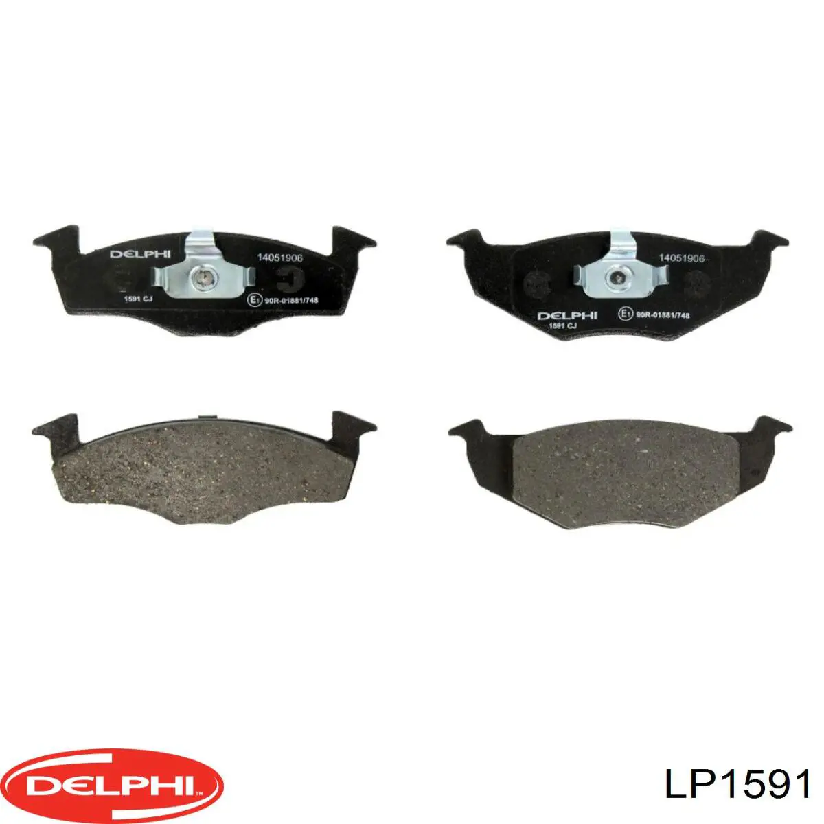 LP1591 Delphi колодки гальмівні передні, дискові