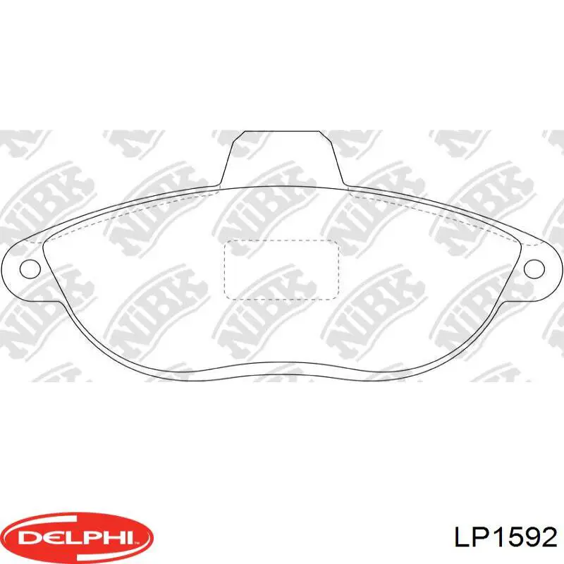 Купити LP1592 Delphi Колодки гальмівні передні, дискові