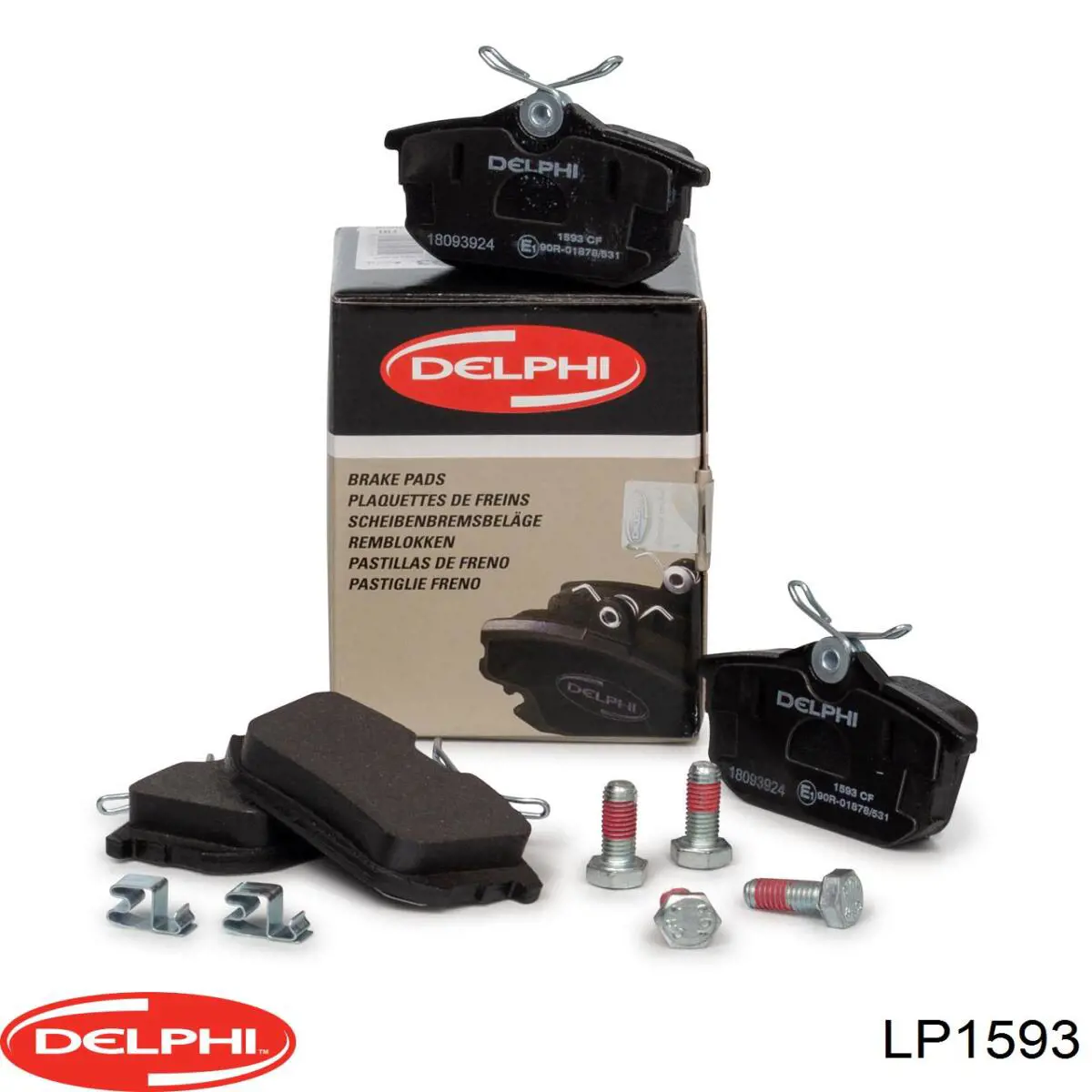 Задні гальмівні колодки Delphi LP1593 ціна, від 21.10 USD