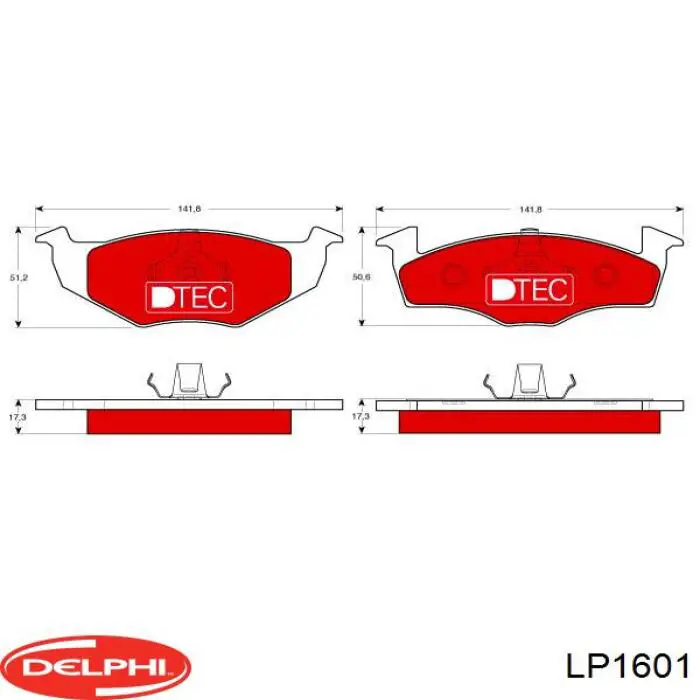 Гальмівні колодки Delphi LP1601 ціна, від 18.96 USD