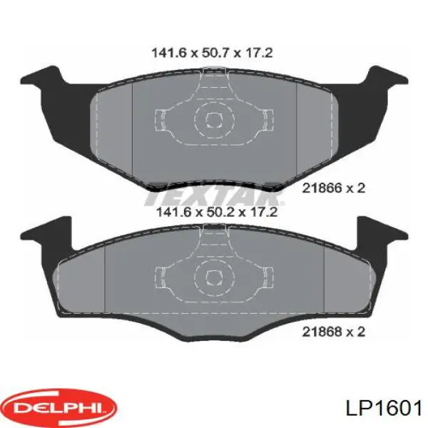 Купити LP1601 Delphi Колодки гальмівні передні, дискові