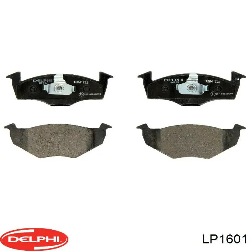 LP1601 Delphi колодки гальмівні передні, дискові