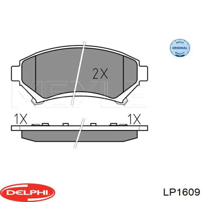 Купити LP1609 Delphi Колодки гальмівні передні, дискові