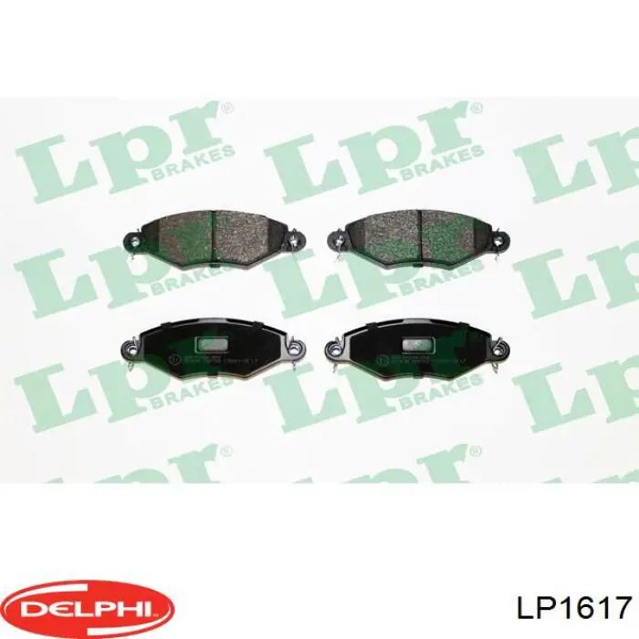Купити LP1617 Delphi Колодки гальмівні передні, дискові