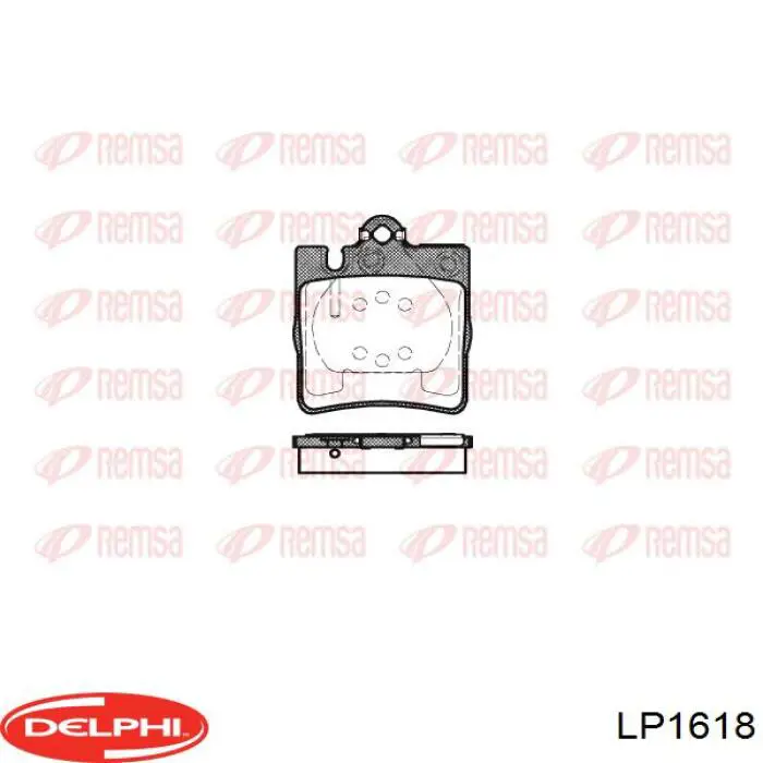 Задні гальмівні колодки Delphi LP1618 ціна, від 19.96 USD