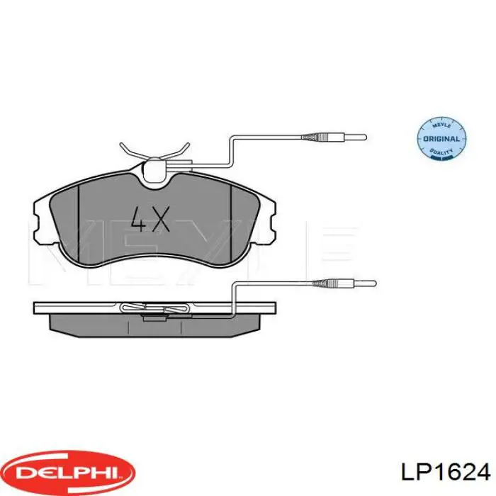 Гальмівні колодки Delphi LP1624 ціна, від 19.99 USD