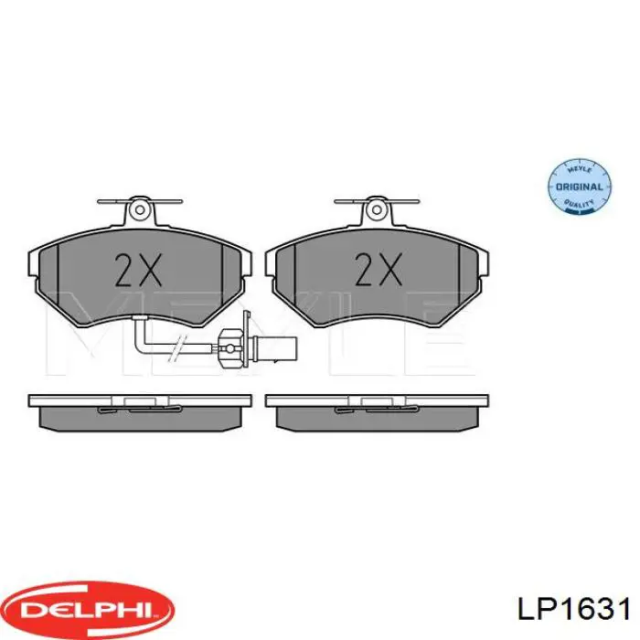Купити LP1631 Delphi Колодки гальмівні передні, дискові