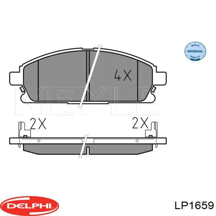LP1659 Delphi колодки гальмівні передні, дискові