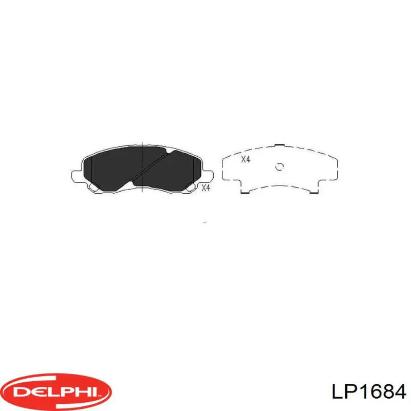 Гальмівні колодки Delphi LP1684 ціна, від 26.55 USD