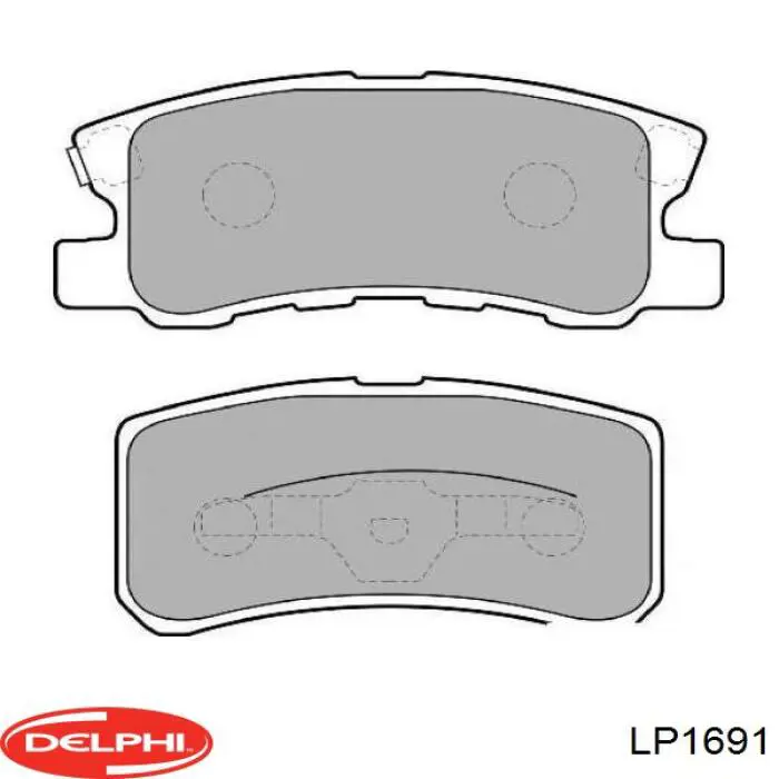 Колодки гальмові задні, дискові LP1691 Delphi