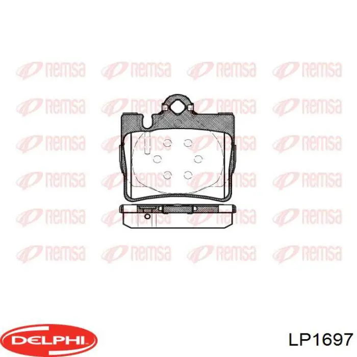 Задні гальмівні колодки LP1697 Delphi