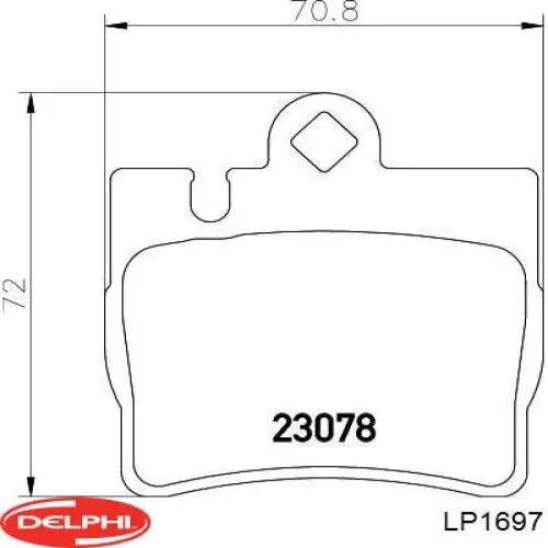 LP1697 Delphi Колодки гальмівні задні, дискові