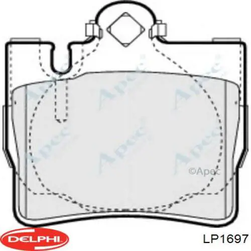 Задні гальмівні колодки Delphi LP1697 ціна, від 23.57 USD