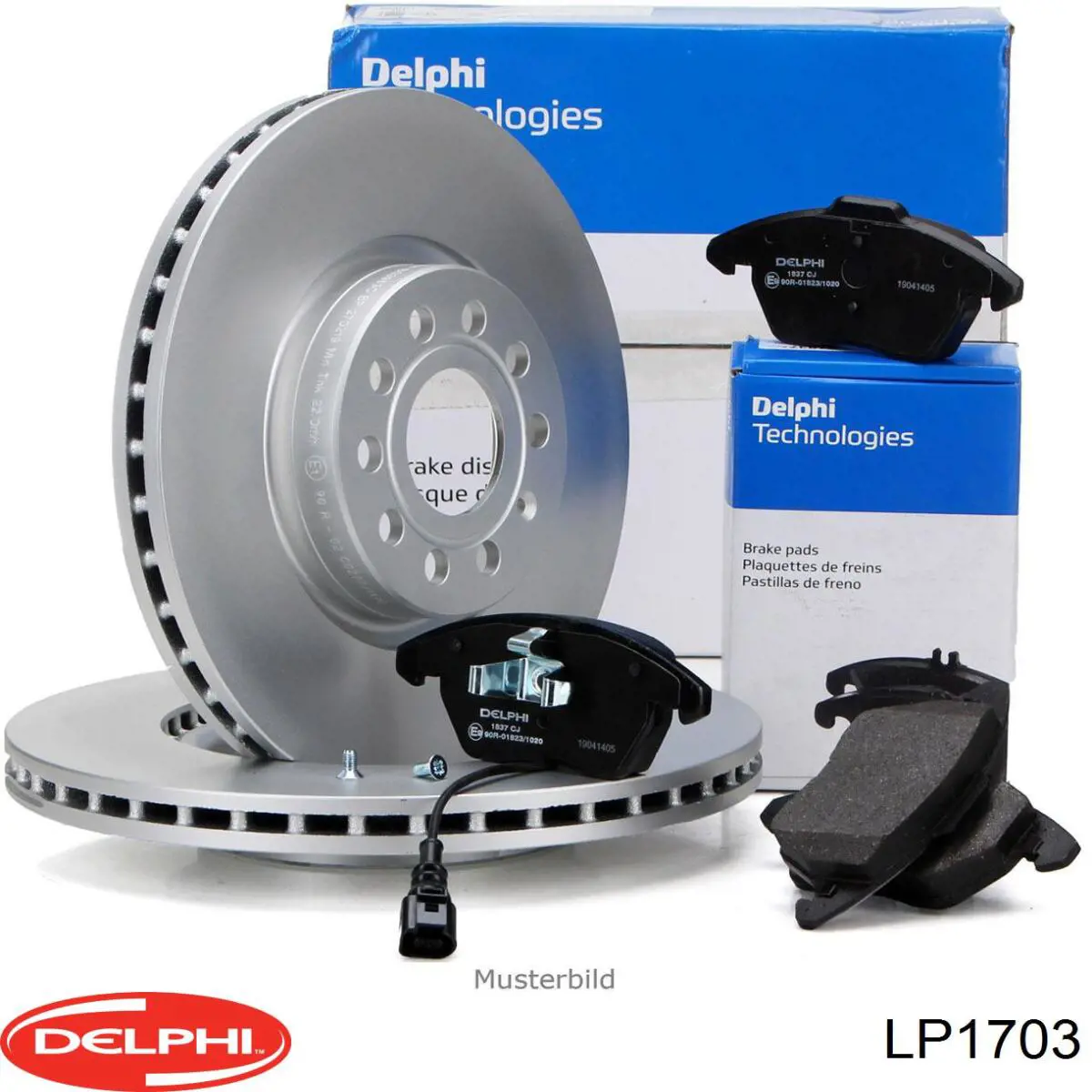 LP1703 Delphi колодки гальмівні передні, дискові