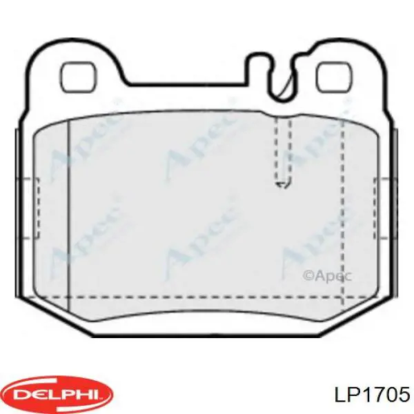 LP1705 Delphi Колодки гальмівні задні, дискові