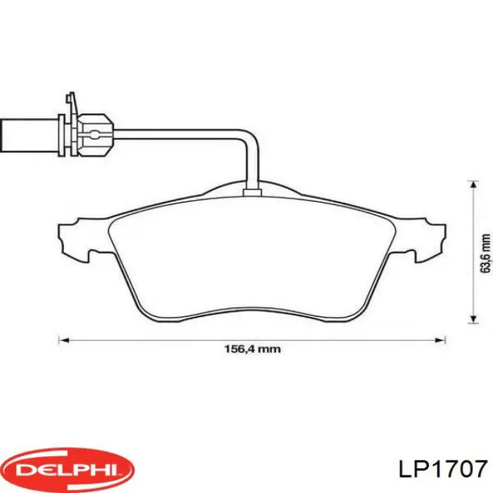 Гальмівні колодки Delphi LP1707 ціна, від 18.70 USD