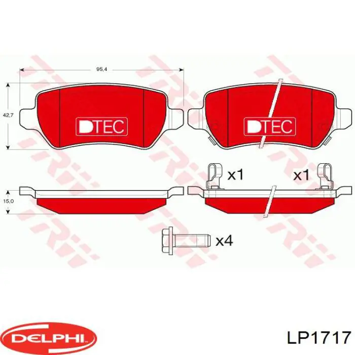Купити LP1717 Delphi Задні колодки