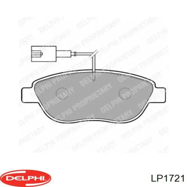 LP1721 Delphi колодки гальмівні передні, дискові