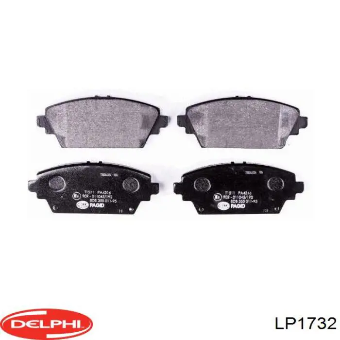 LP1732 Delphi колодки гальмівні передні, дискові