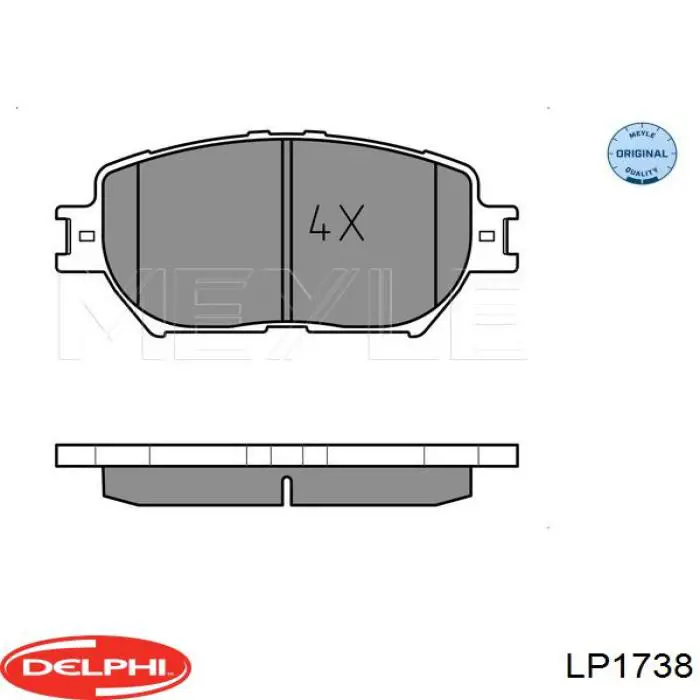 Колодки гальмівні передні, дискові LP1738 Delphi