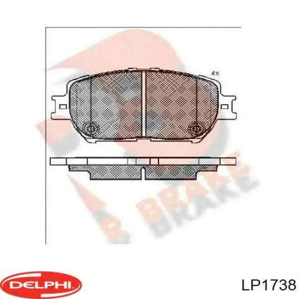 Гальмівні колодки Delphi LP1738 ціна, від 22.80 USD