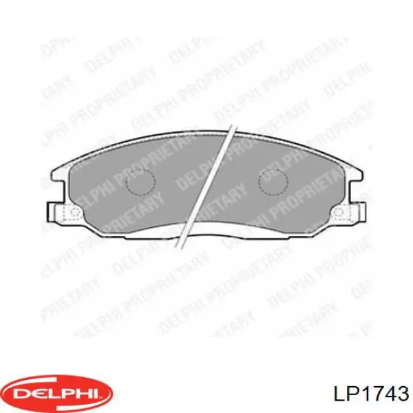LP1743 Delphi колодки гальмівні передні, дискові