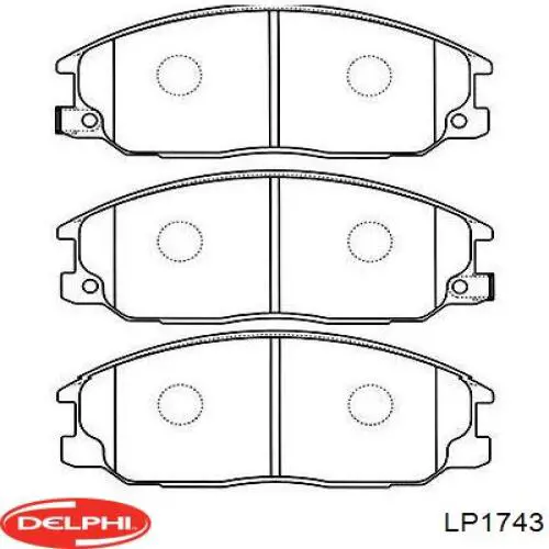 Гальмівні колодки Delphi LP1743 ціна, від 28.24 USD