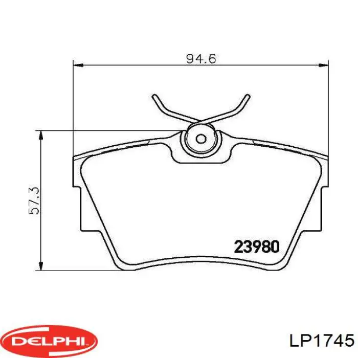 Задні гальмівні колодки LP1745 Delphi