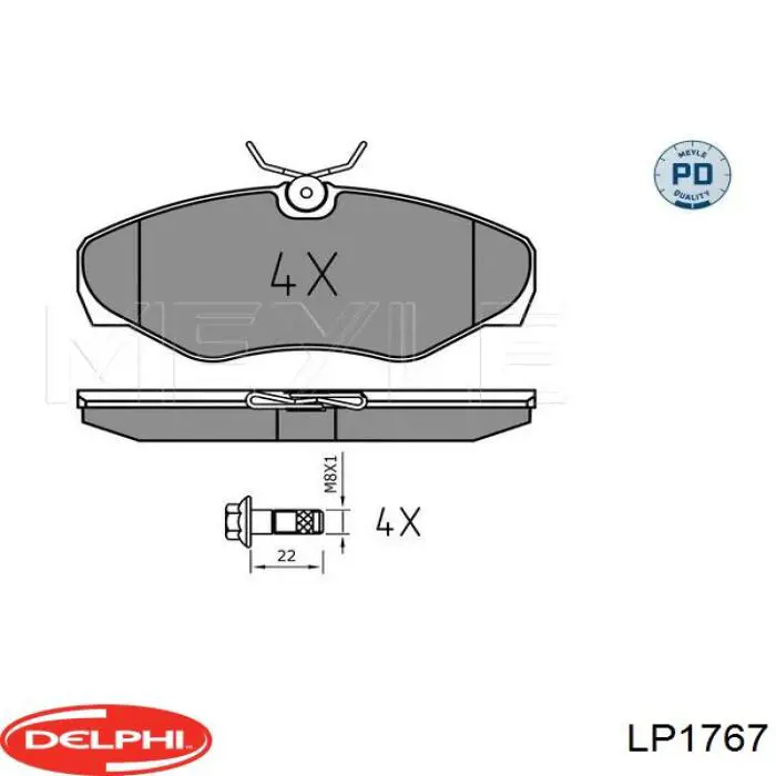 Гальмівні колодки Delphi LP1767 ціна, від 30.31 USD